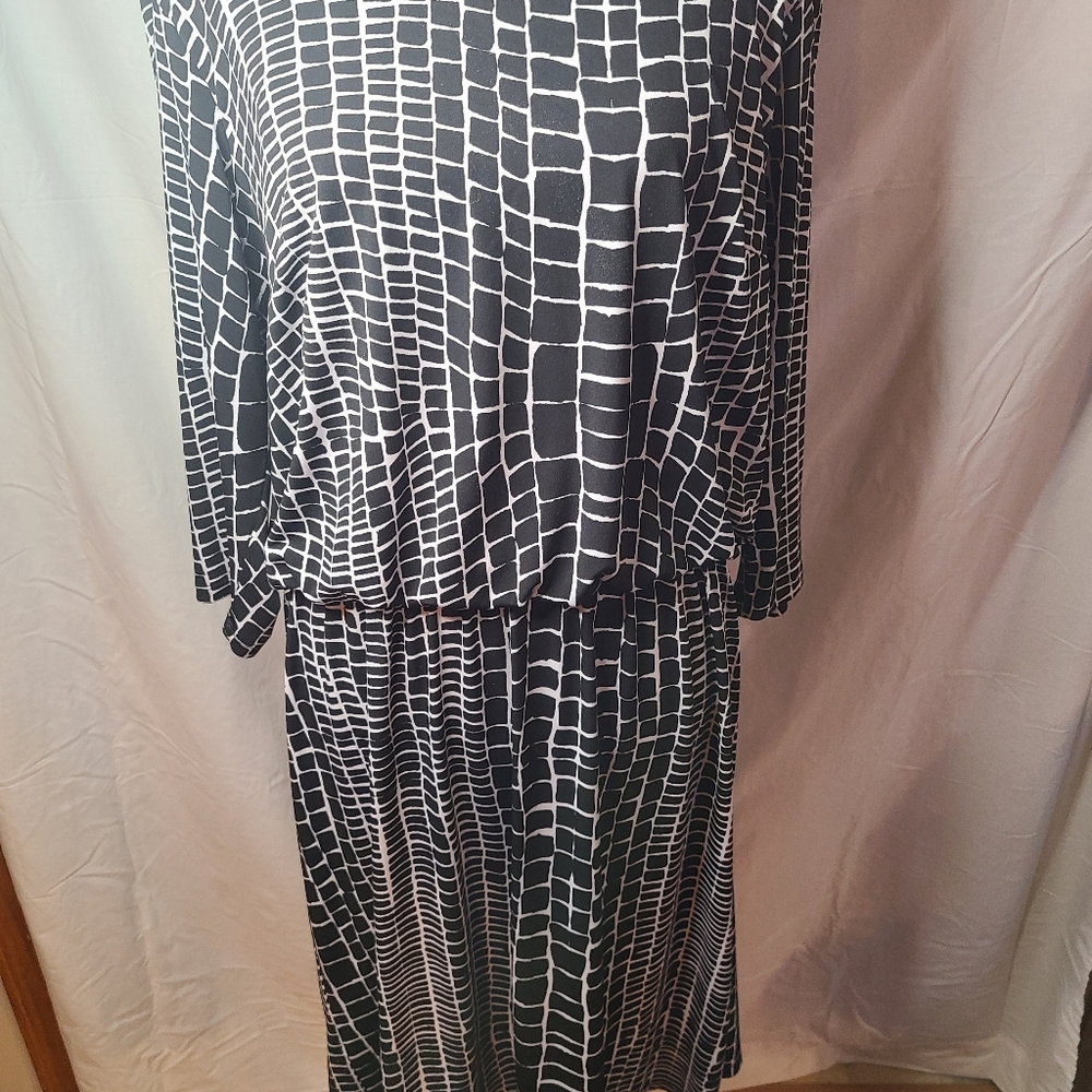 ALLISON DALEY PETITE BLACK & WHITE DRESS size 16W